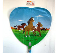 Ball foil with horses
