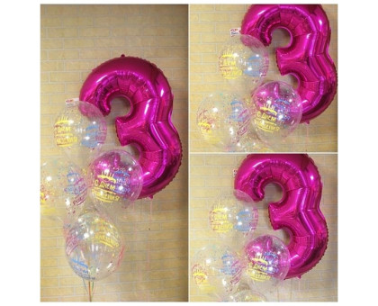 Arrangement of balloons for the girls birthday!