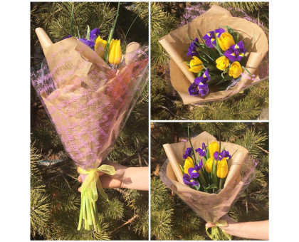 Bouquet of tulips and irises!