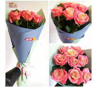 9 delicate roses 50 cm!
